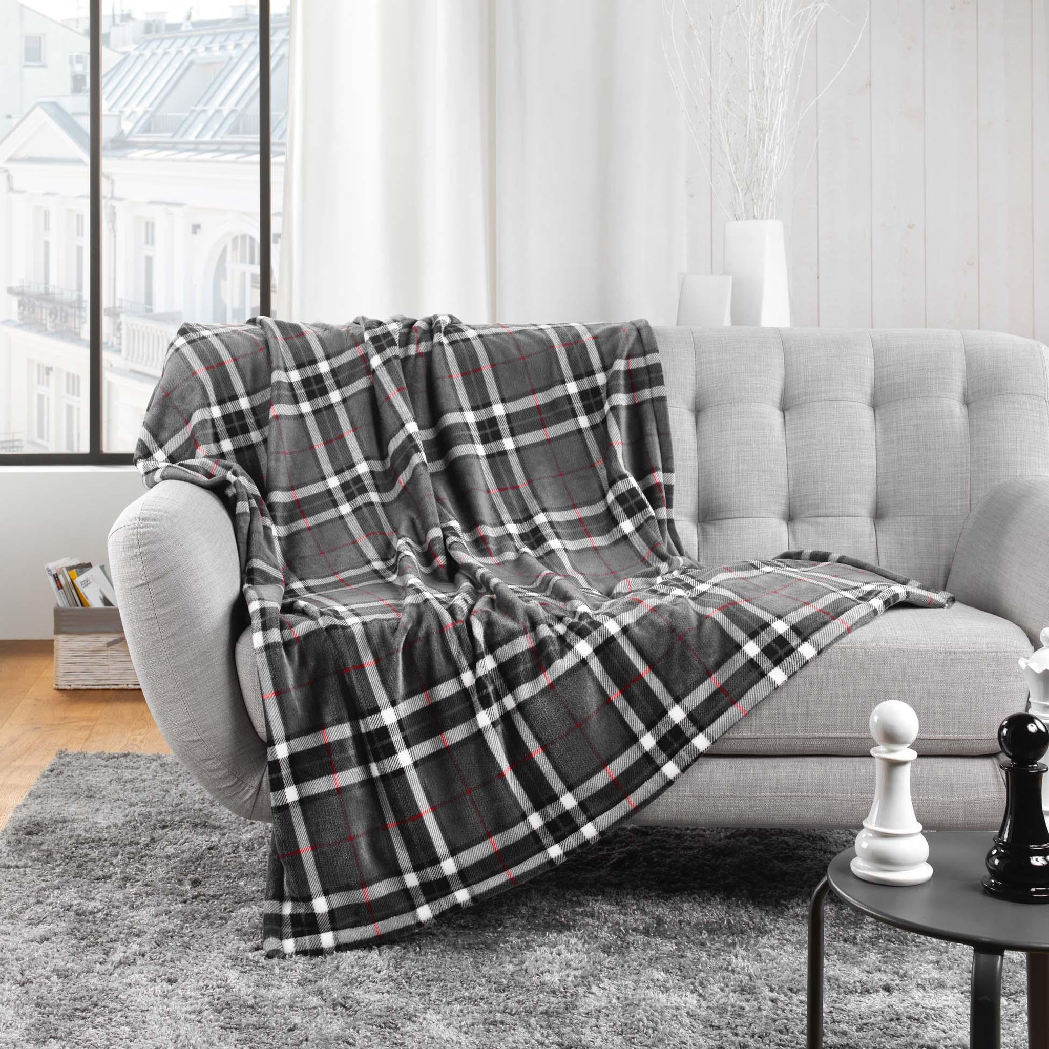 Voir la diapositive 2 : Eden Plaid flanelle + poche pour pieds scottish