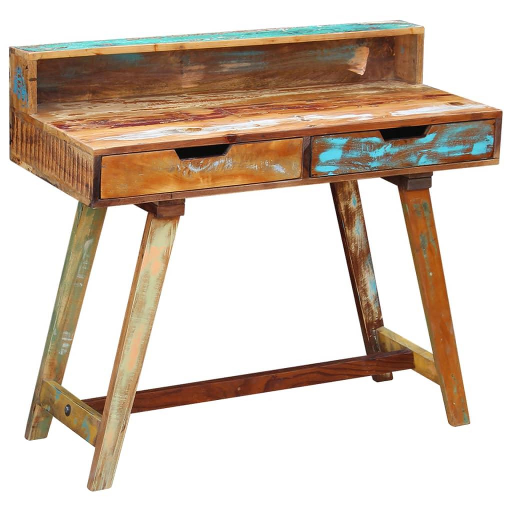VIDAXL Bureau Bois de recuperation massif