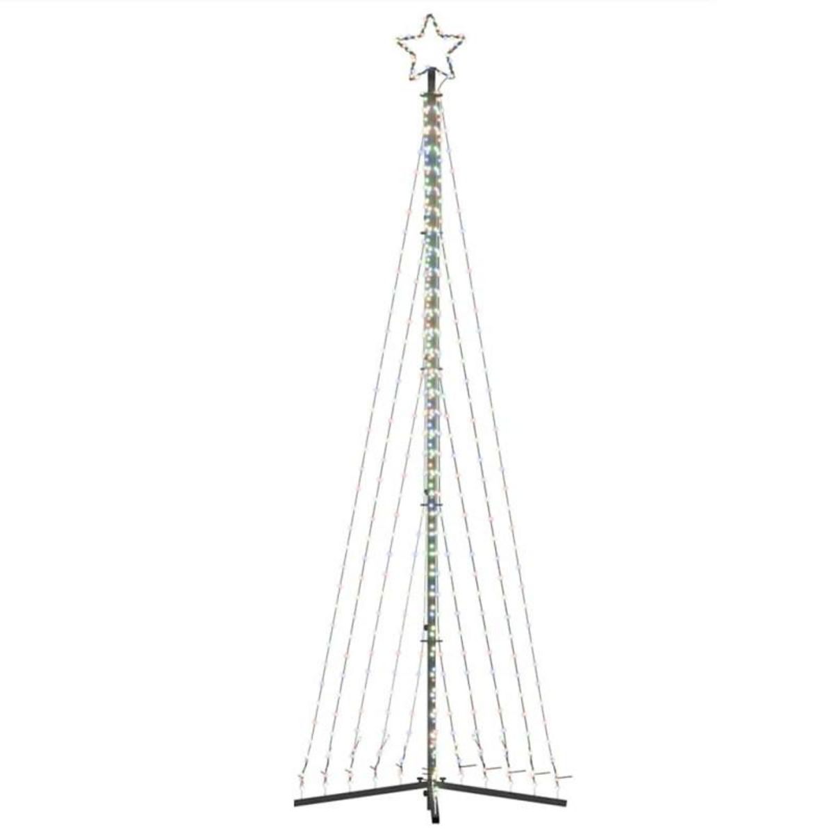 VIDAXL Guirlande de sapin de Noël 495 LED colorées 300,5 cm