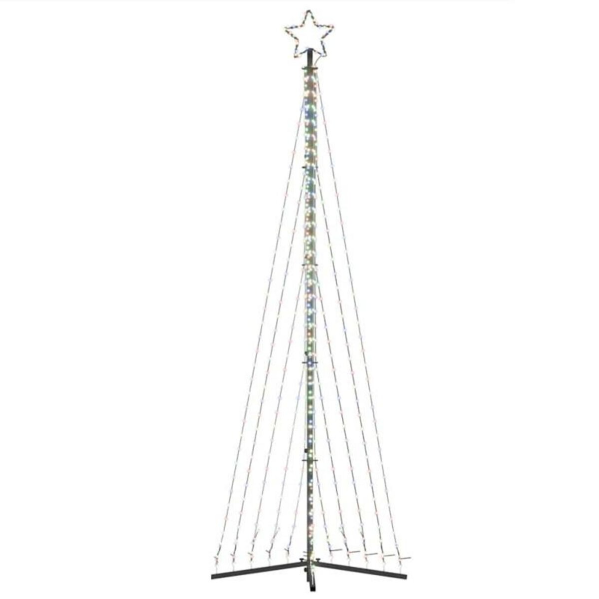 VIDAXL Guirlande de sapin de Noël 495 LED colorées 300,5 cm