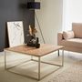 Voir la diapositive 6 : SWEEEK Table basse. Budapest. décor chevrons. structure métal. L 80 x l 80 x H 40cm