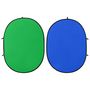 Voir la diapositive 2 : VIDAXL Ecran de fond de studio ovale 2 en 1 Vert et bleu 200x150 cm