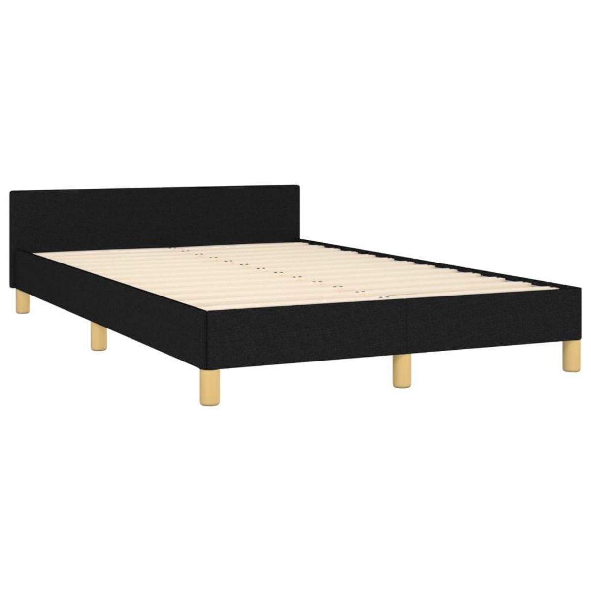 VIDAXL Cadre de lit sans matelas noir 120x200 cm tissu