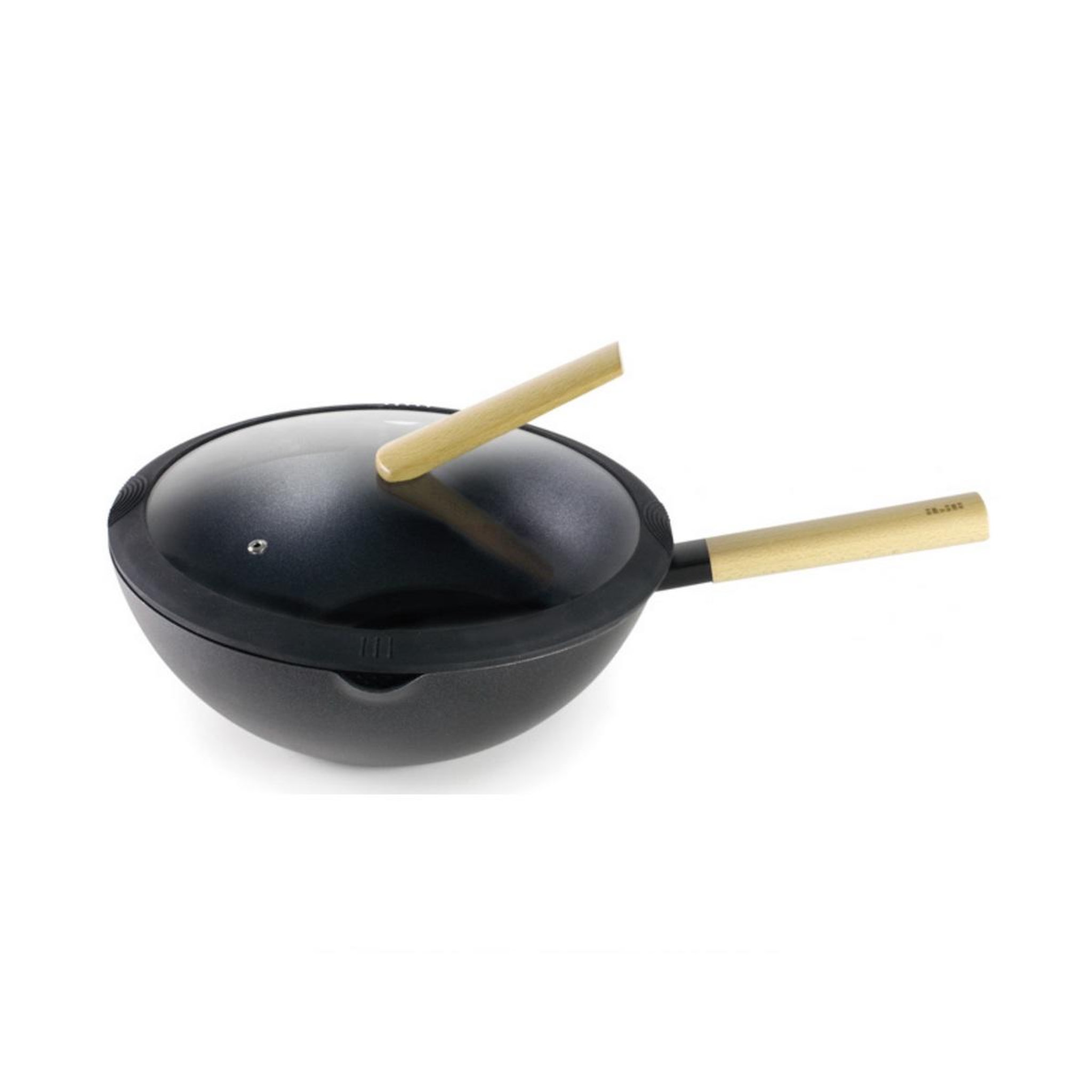 Voir la diapositive 3 : IBILI Wok avec couvercle verre 30cm - 404230