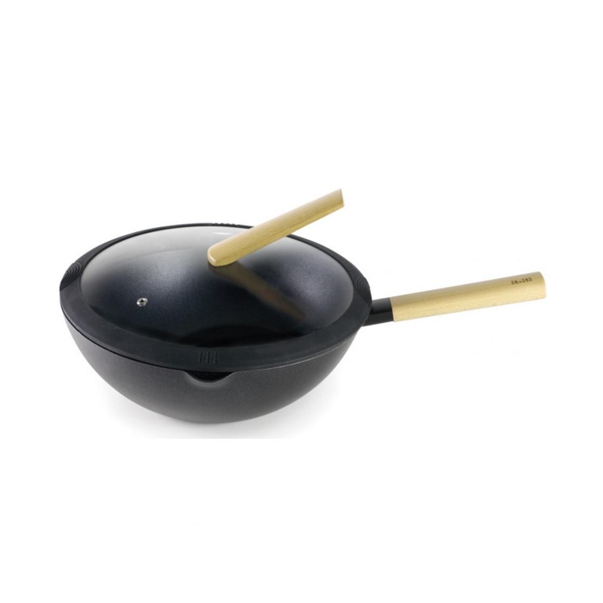 IBILI Wok avec couvercle verre 30cm - 404230