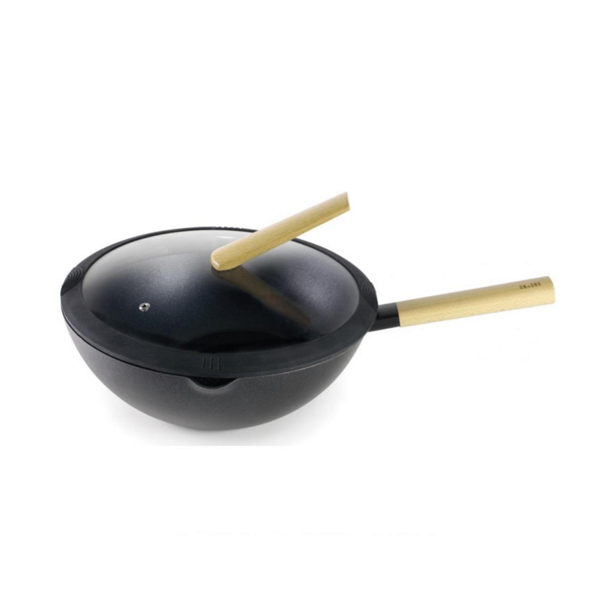 IBILI Wok avec couvercle verre 30cm - 404230