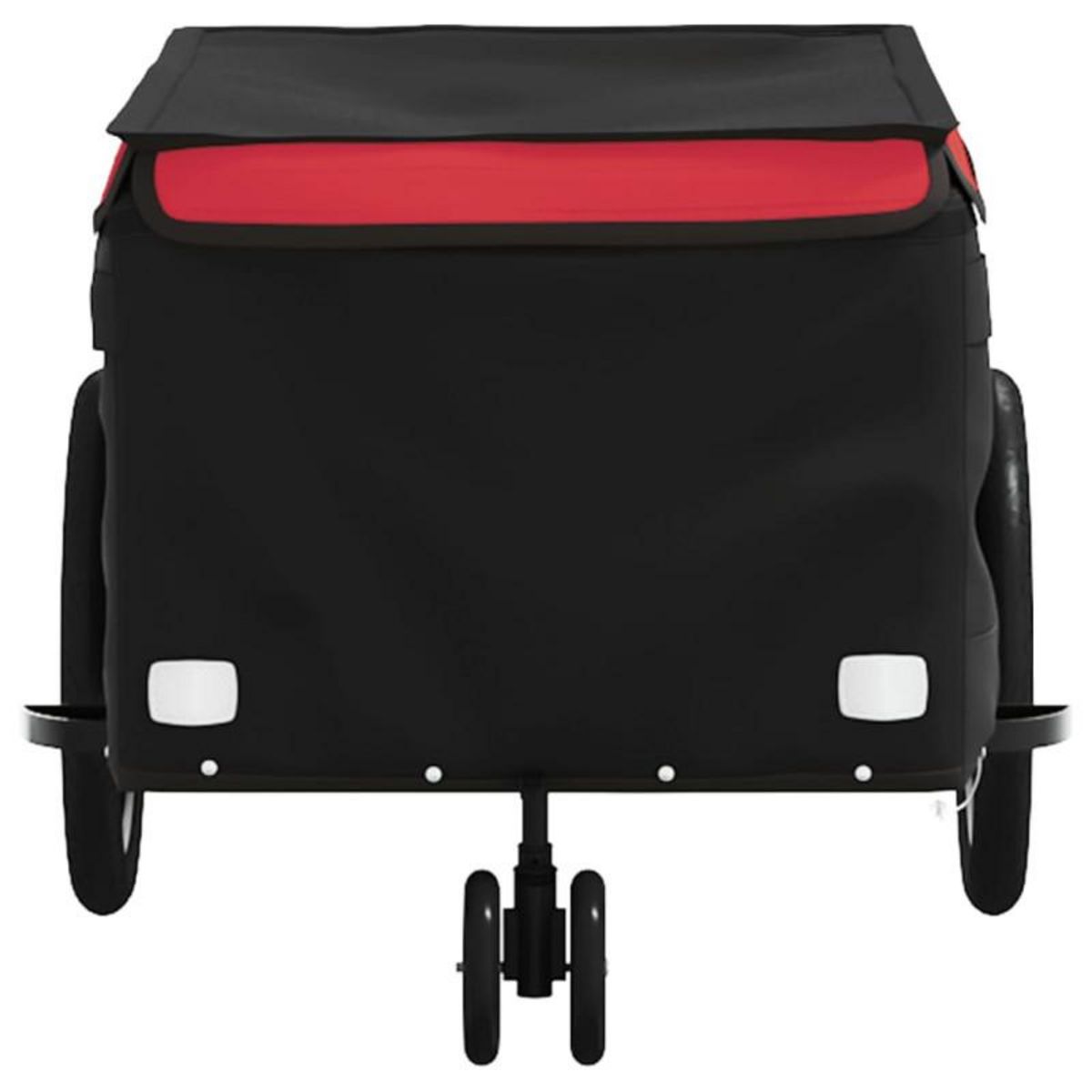VIDAXL Remorque de vélo noir et rouge 30 kg fer