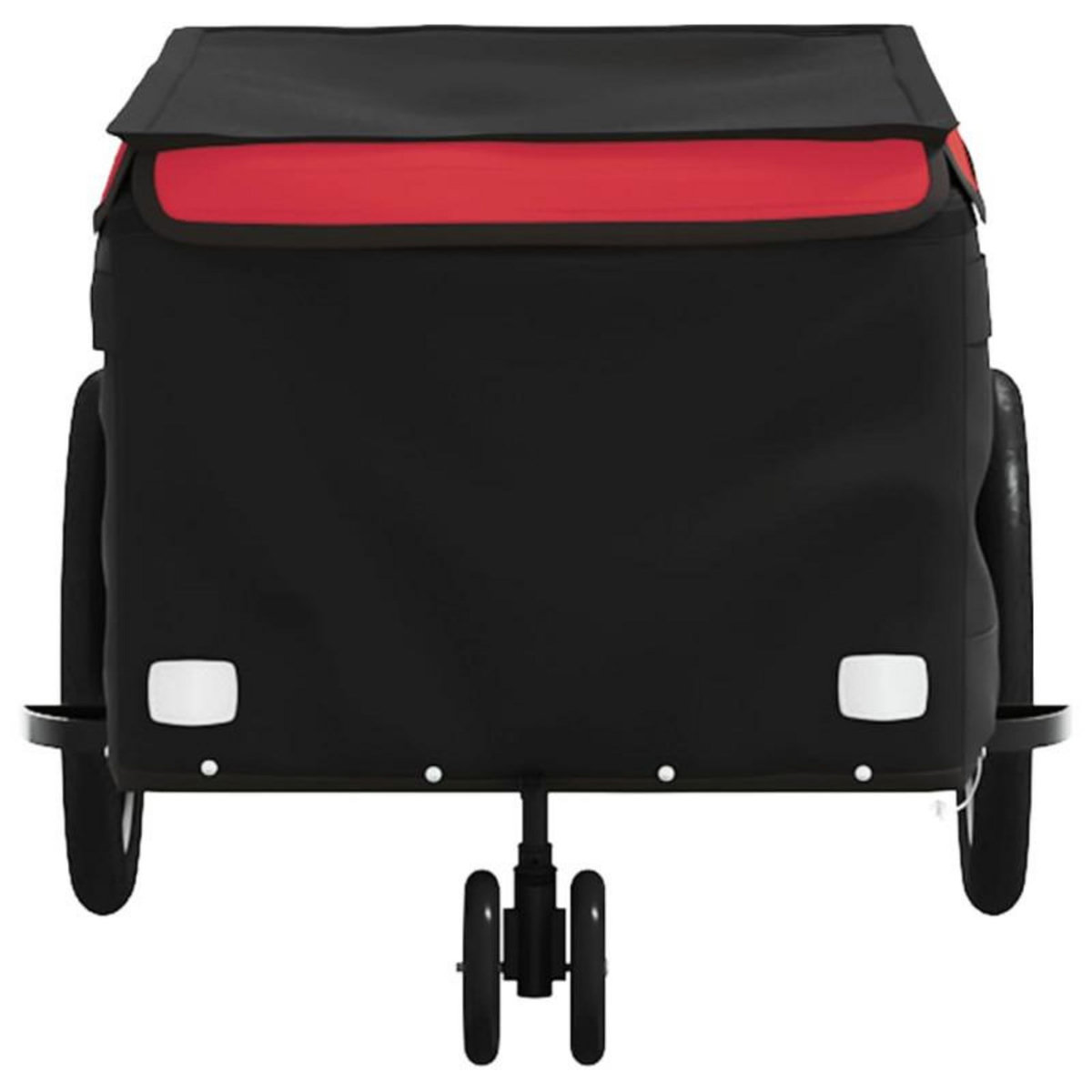 VIDAXL Remorque de vélo noir et rouge 30 kg fer