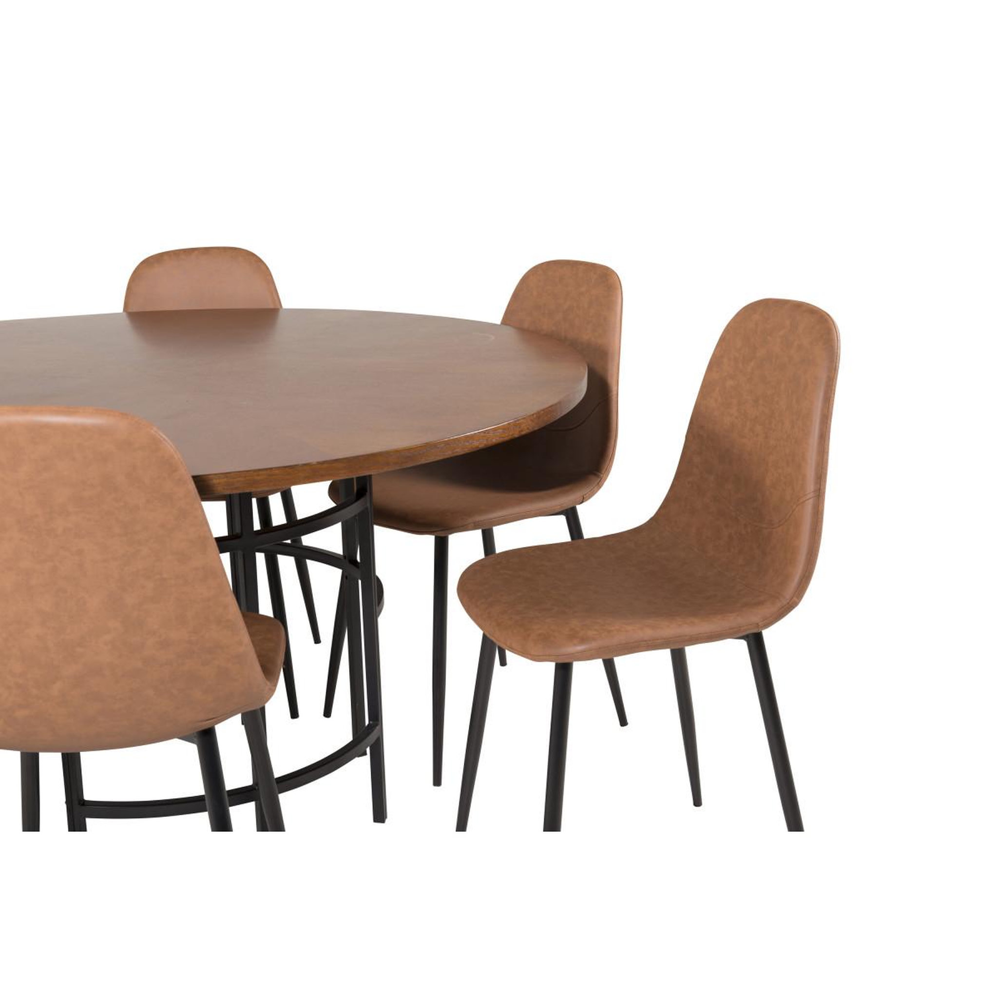 Voir la diapositive 3 : Paris Prix Ensemble table à manger & 6 chaises  copenhagen & polar  140cm marron