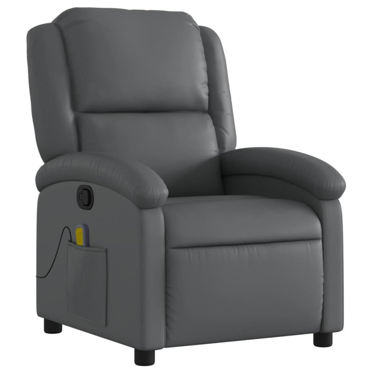 VIDAXL Fauteuil de massage inclinable Gris Similicuir