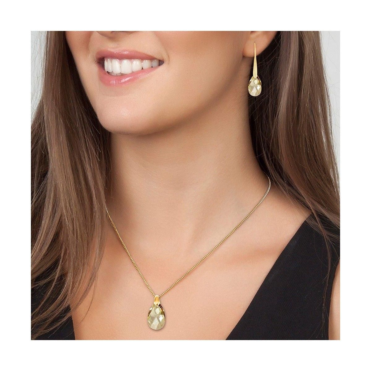 SC BOHEME Parure collier et boucles d'oreilles SC Bohème orneés de Cristaux scintillants