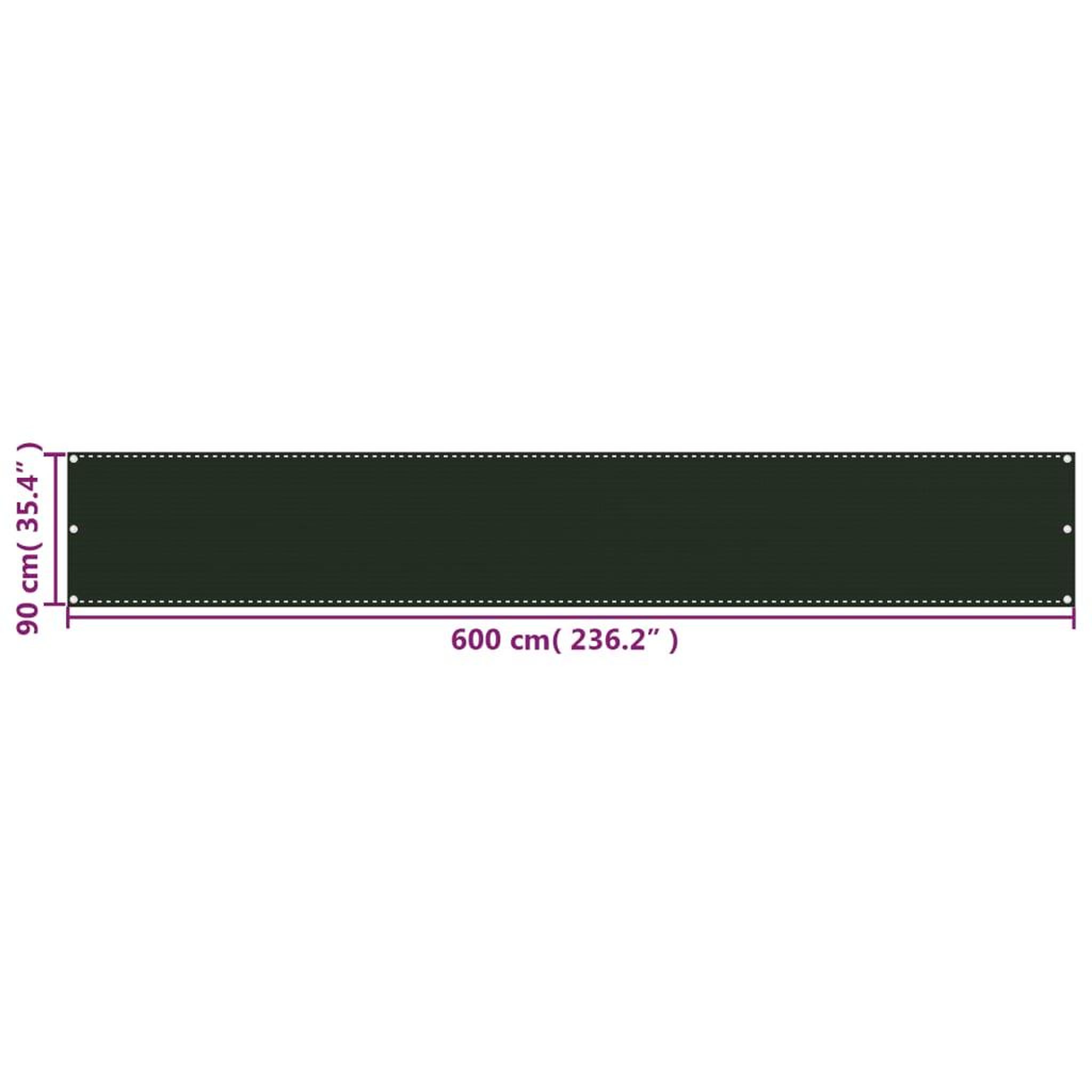 Voir la diapositive 5 : VIDAXL Ecran de balcon vert fonce 90x600 cm pehd