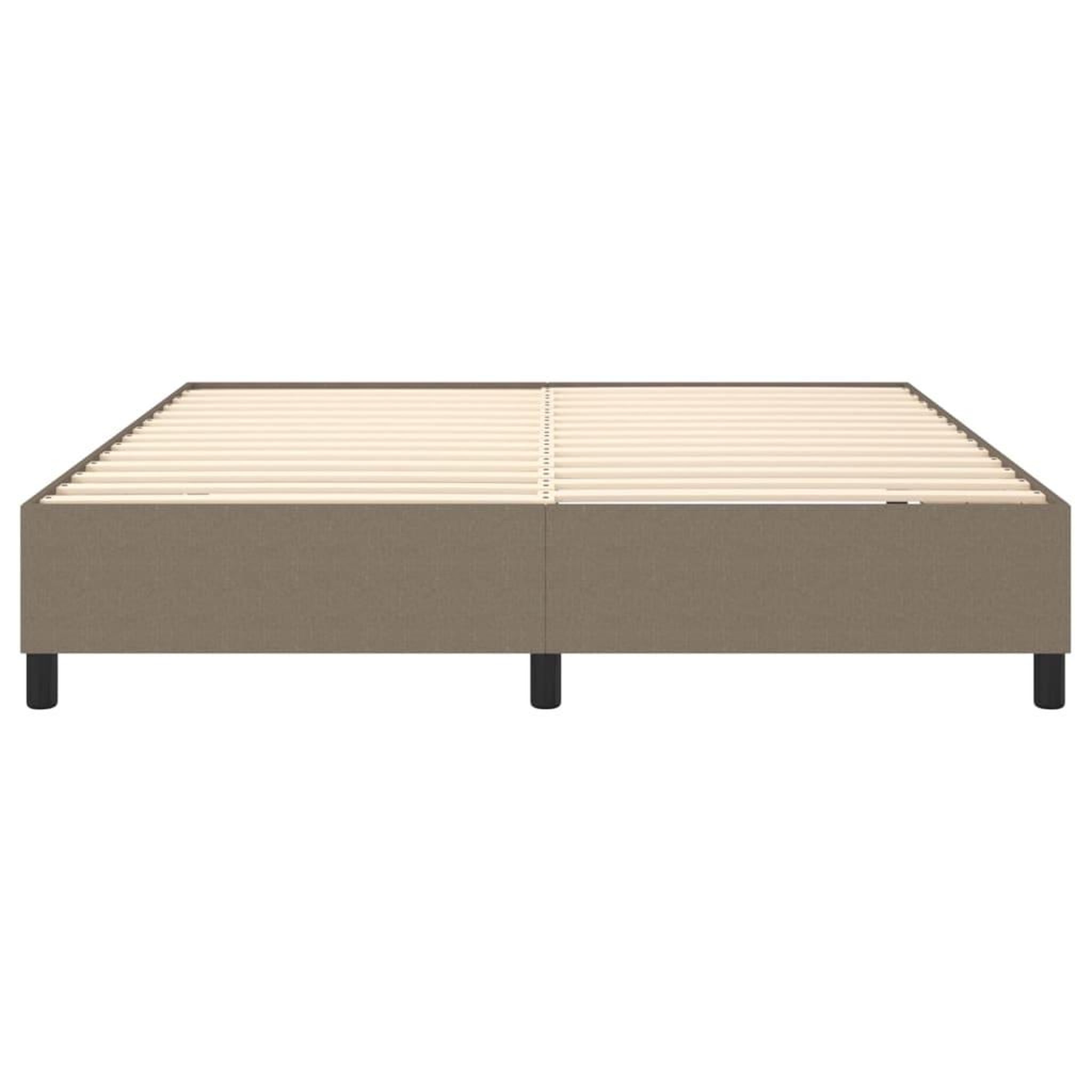 Voir la diapositive 5 : VIDAXL Cadre de lit sans matelas taupe 160x200 cm tissu