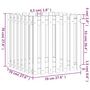 Voir la diapositive 6 : VIDAXL Jardiniere avec design de cloture 70x70x70 cm pin massif