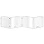 Voir la diapositive 3 : VIDAXL Barriere pour chiens et porte 4 panneaux blanc bois de peuplier