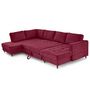Voir la diapositive 2 : LISA DESIGN Anna - canapé panoramique d'angle gauche 7 places convertible avec coffre en velours texturé