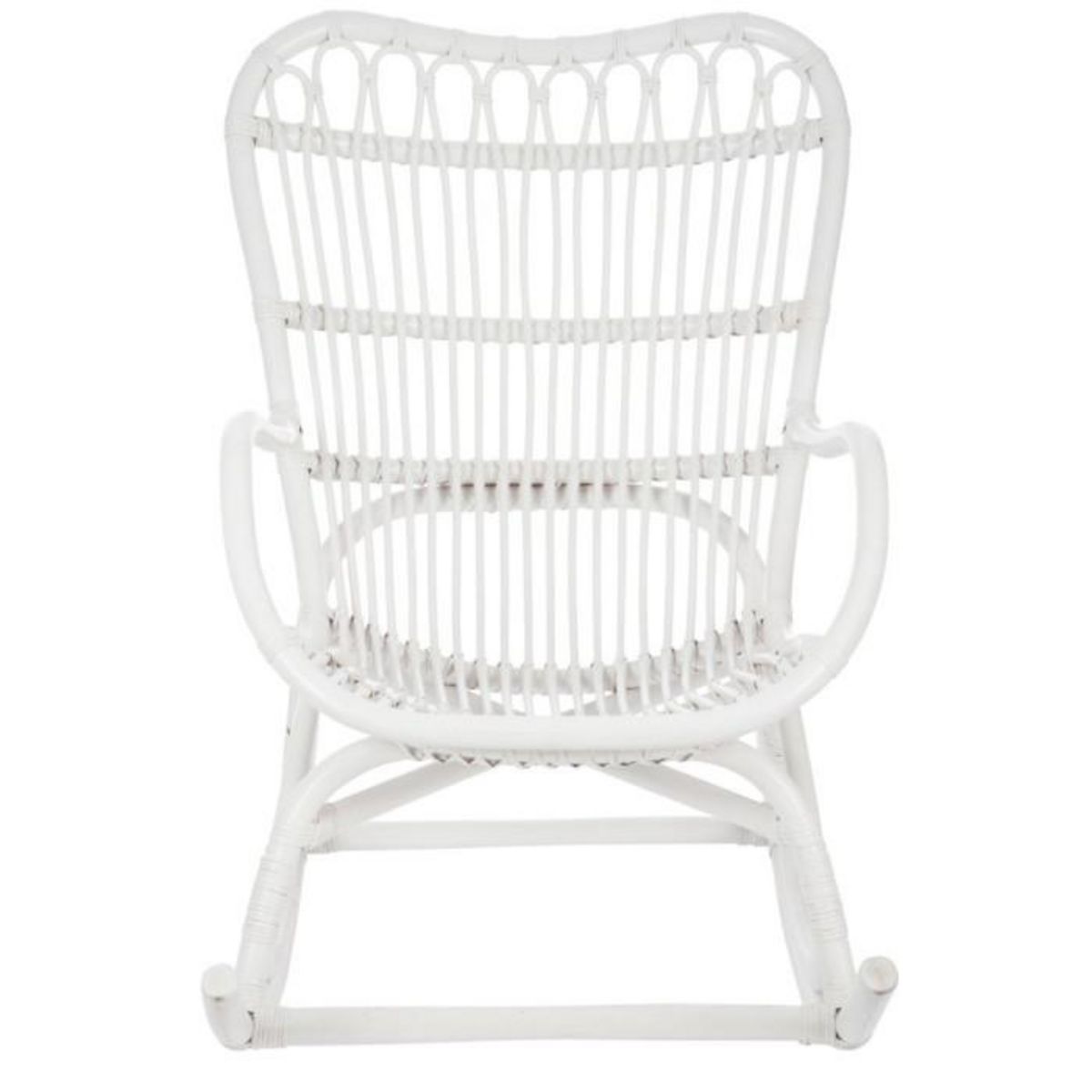 Paris Prix Fauteuil à Bascule en Rotin  Washington  93cm Blanc