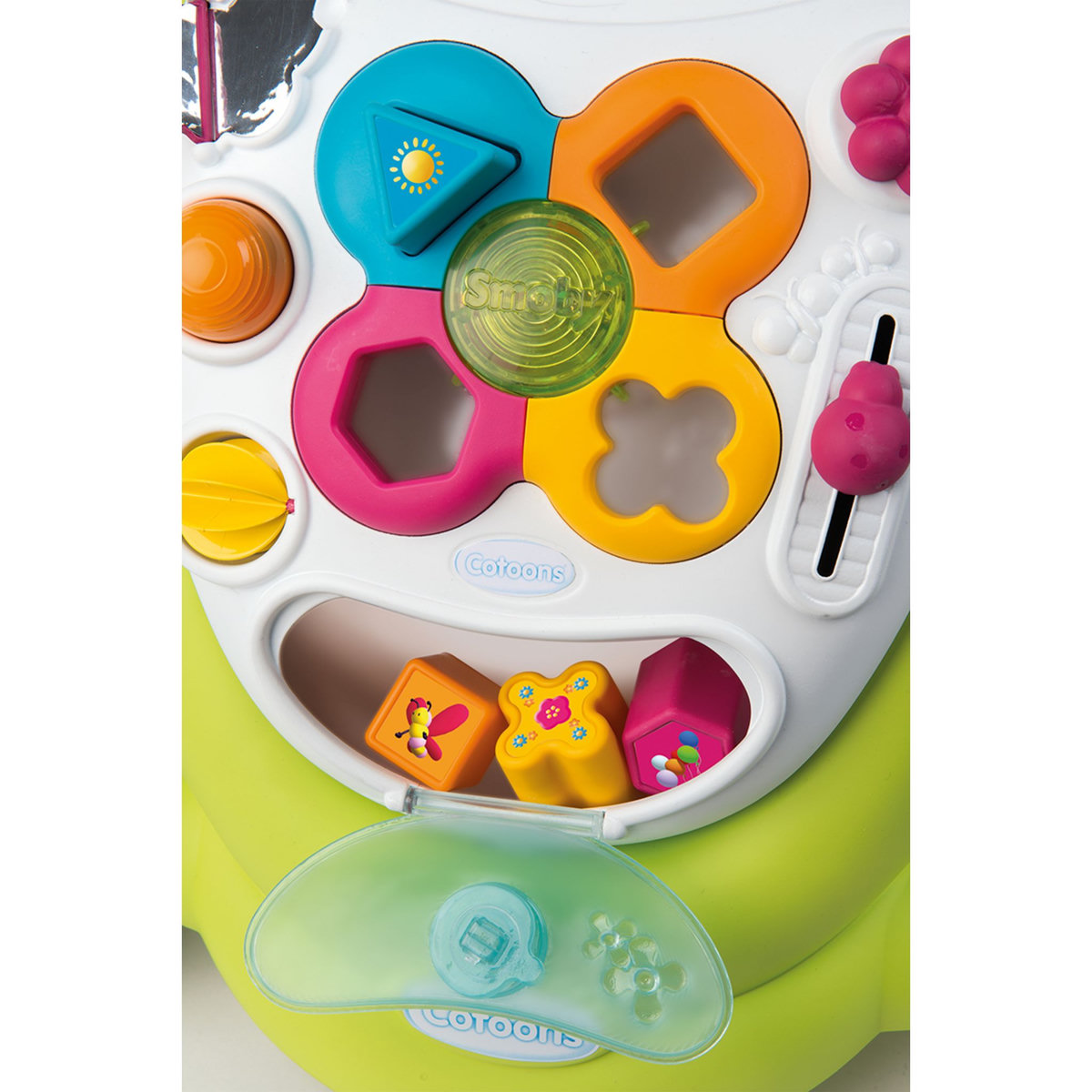 SMOBY Trotteur 2 en 1 avec centre d'activités interactif Cotoons