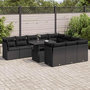 Voir la diapositive 1 : VIDAXL Salon de jardin 11 pcs avec coussins noir resine tressee