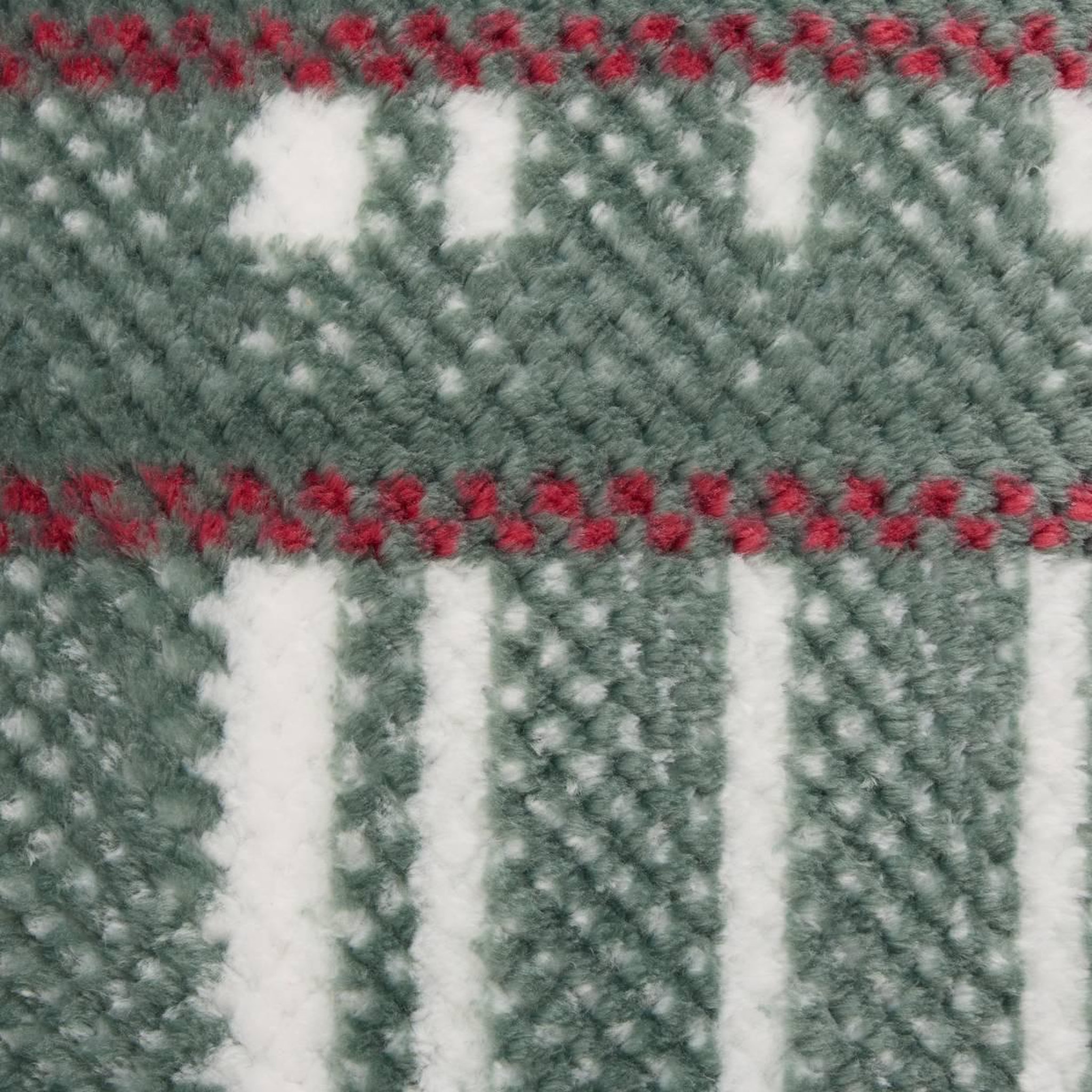 Voir la diapositive 5 : ATMOSPHERA Coussin jacquard en flanelle  lary  40x40cm vert foncé