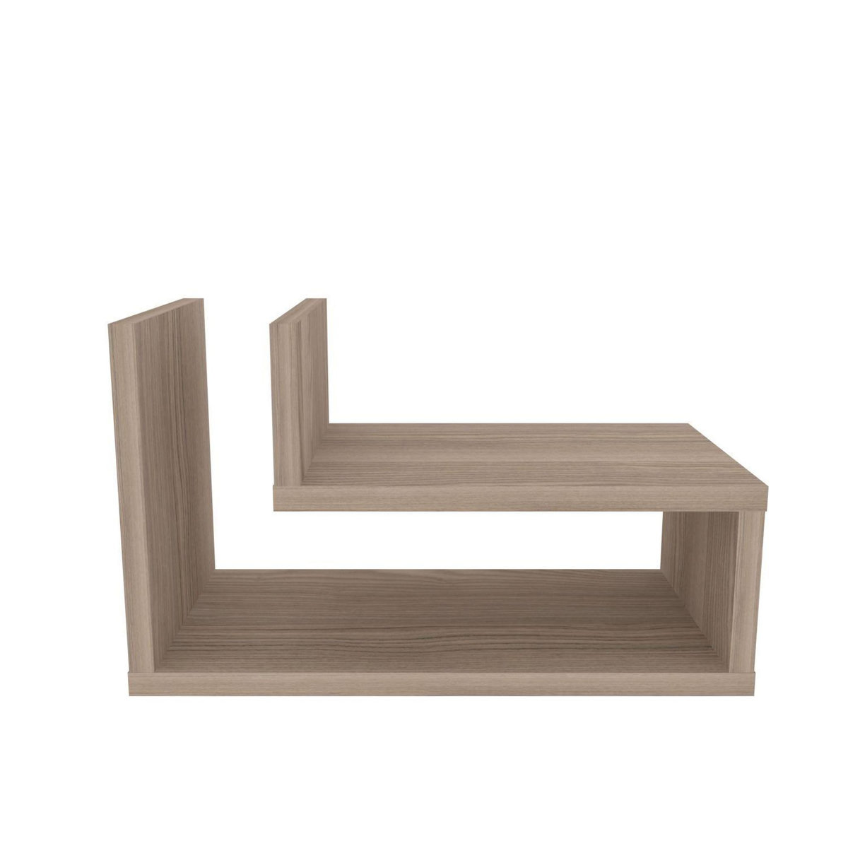 TOILINUX Table de chevet suspendue effet bois ISADORA - Marron