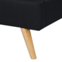 Voir la diapositive 3 : ID MARKET Lit double scandinave OSLO avec tête de lit et sommier 140 x 190 cm tissu noir