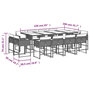 Voir la diapositive 6 : VIDAXL Ensemble a manger de jardin 13 pcs coussins noir resine tressee