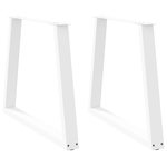 VIDAXL Pieds de table a manger forme V 2pcs blanc 70x(72-73,3)cm acier