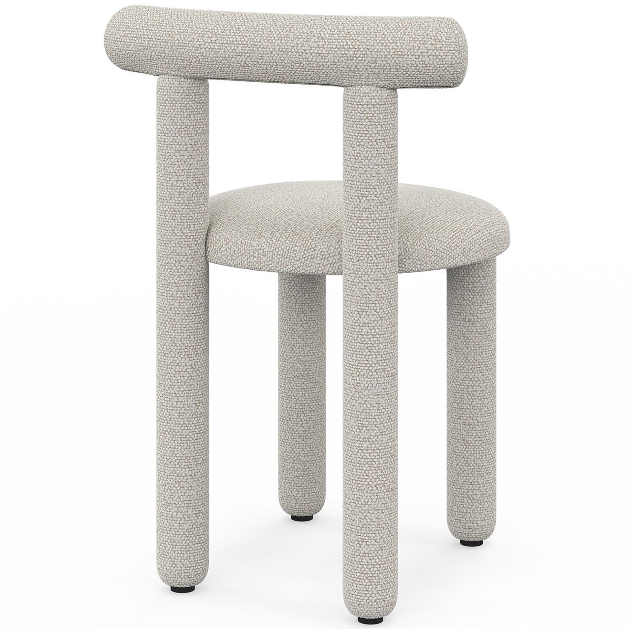 Voir la diapositive 4 : ID MARKET Lot de 2 chaises rime tissu bouclette crème