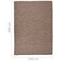 Voir la diapositive 6 : VIDAXL Tapis a tissage plat d'exterieur 140x200 cm Marron
