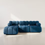 Voir la diapositive 2 : LISA DESIGN Ruby - canapé modulable d'angle gauche 4 places en velours texturé