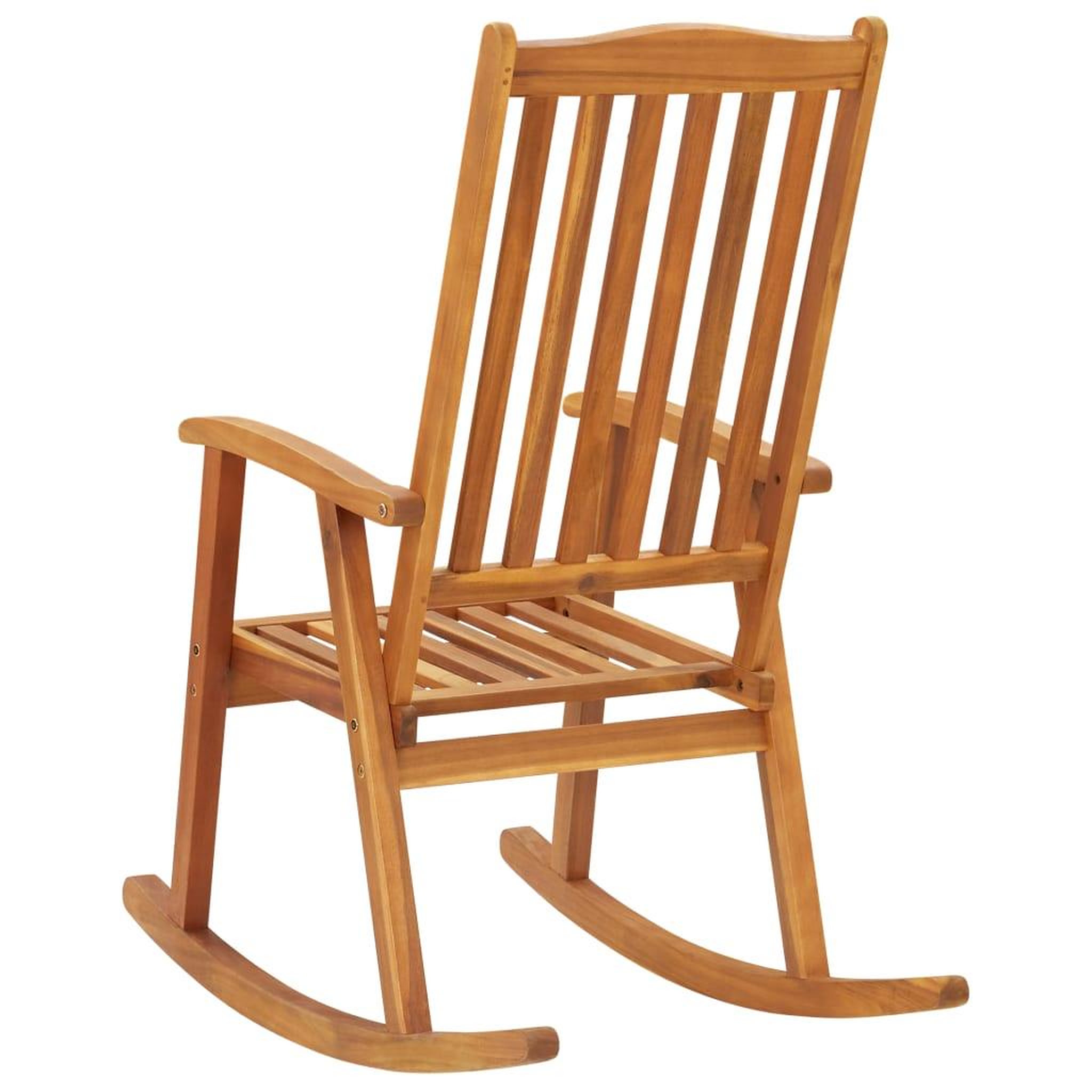 Voir la diapositive 4 : VIDAXL Chaise a bascule bois d'acacia massif