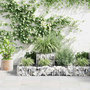Voir la diapositive 3 : VIDAXL Jardiniere en gabion Acier galvanise 120x120x20 cm