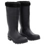 Voir la diapositive 1 : VIDAXL Bottes de pluie avec chaussettes amovibles noir taille 41 PVC