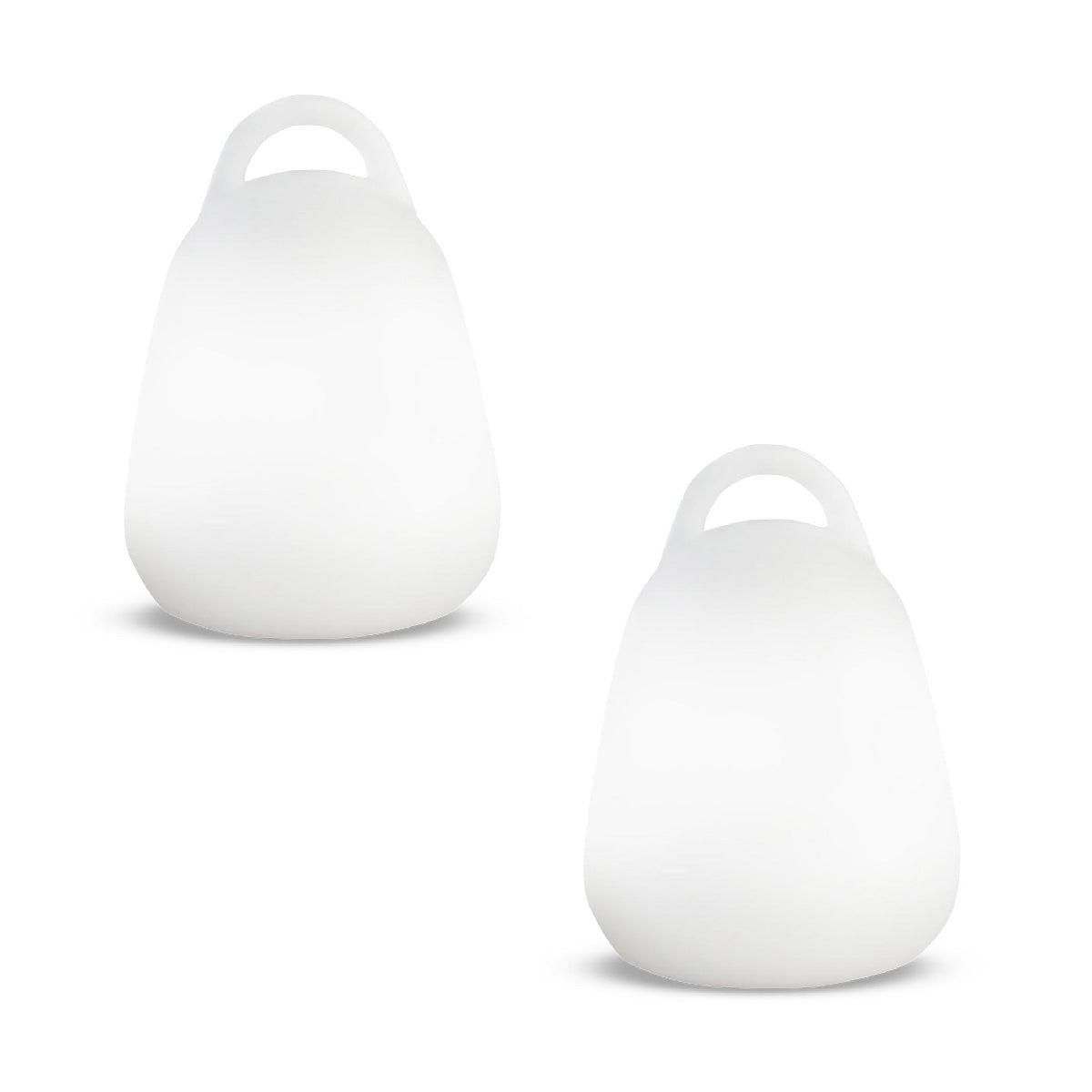 Lumisky Lot 2 Baladeuses sans fil waterproof LED LIBERTY Blanc Polyéthylène 24X18CM