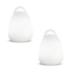 Lumisky Lot 2 Baladeuses sans fil waterproof LED LIBERTY Blanc Polyéthylène 24X18CM