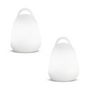 Voir la diapositive 1 : Lumisky Lot 2 Baladeuses sans fil waterproof LED LIBERTY Blanc Polyéthylène 24X18CM