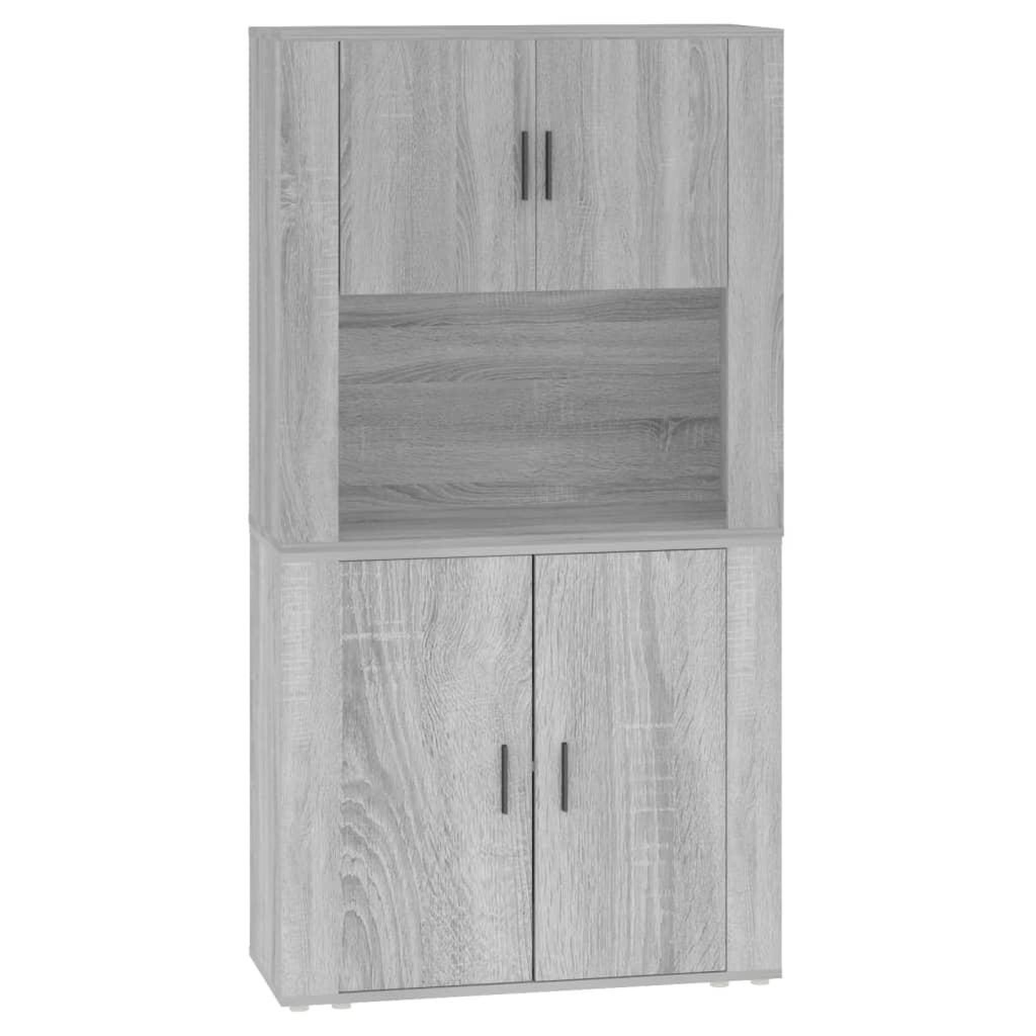 Voir la diapositive 2 : VIDAXL Buffet haut Sonoma gris Bois d'ingenierie