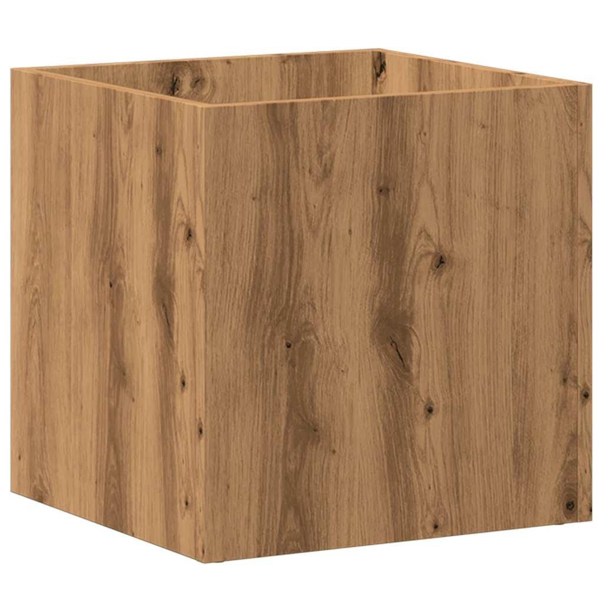 Voir la diapositive 2 : VIDAXL Jardiniere chene artisanal 40x40x40 cm bois d'ingenierie