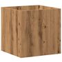 Voir la diapositive 2 : VIDAXL Jardiniere chene artisanal 40x40x40 cm bois d'ingenierie