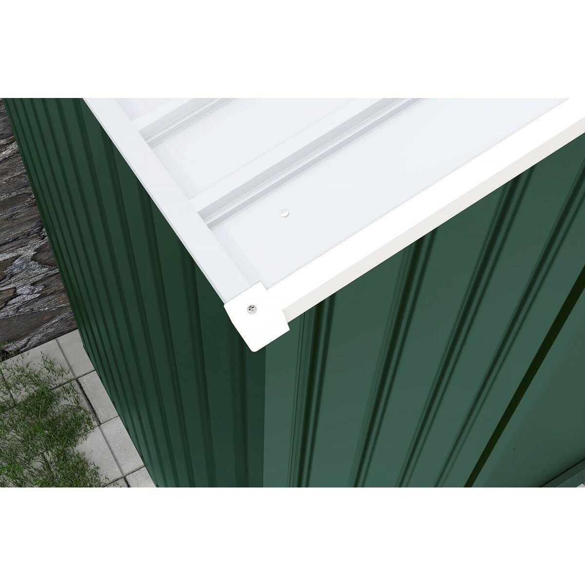 Habitat et Jardin Abri de jardin métal -  Rosas   - 7,06 m² avec gouttière - Vert