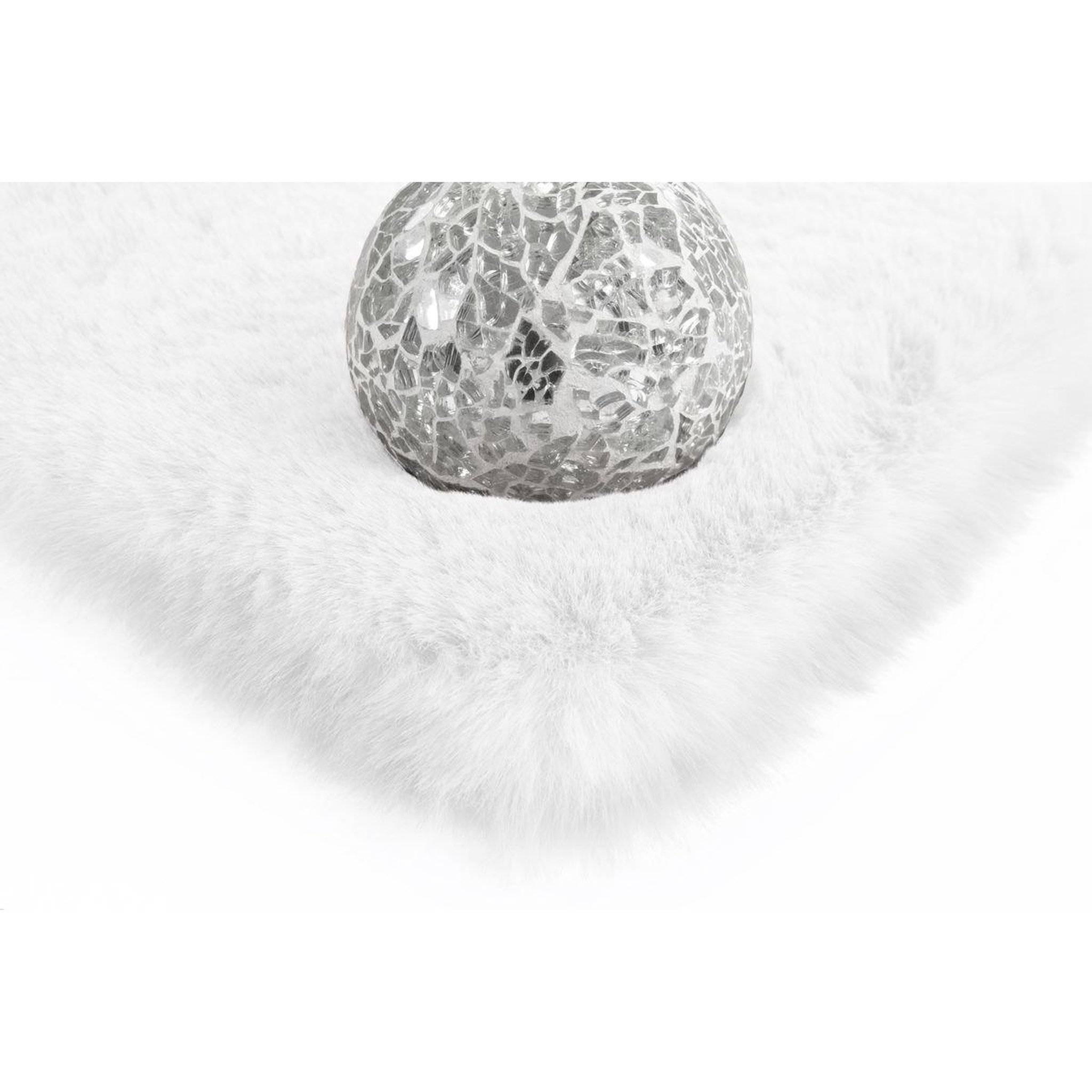 Voir la diapositive 3 : Paris Prix Tapis tufté à la main à poils longs  rabbit  blanc