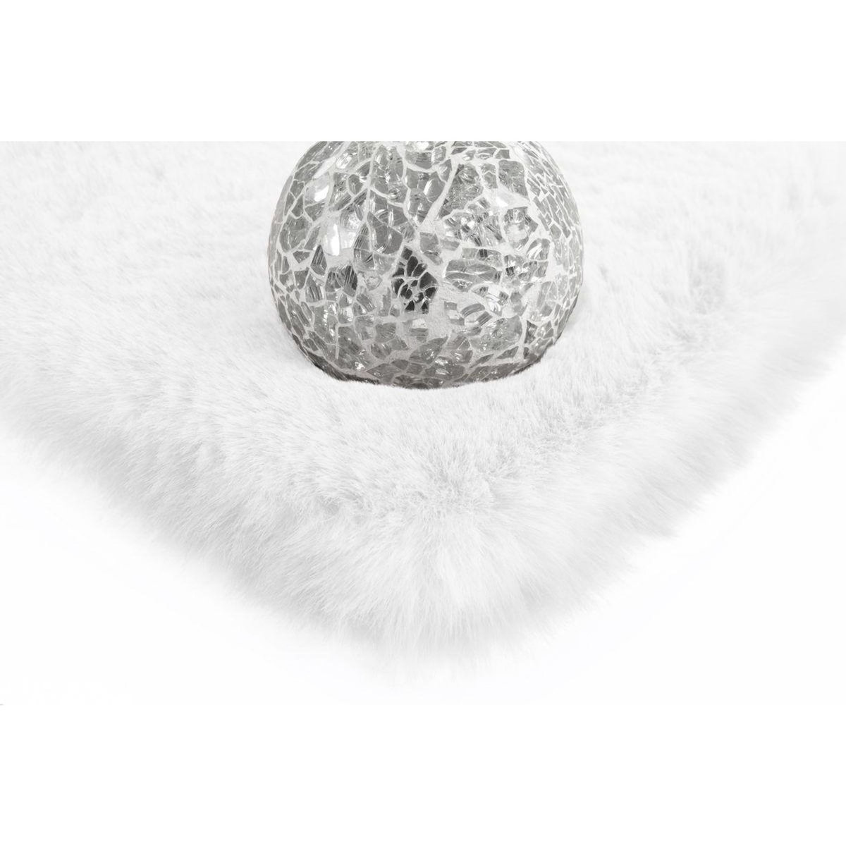 Paris Prix Tapis Tufté à la Main à Poils Longs  Rabbit  Blanc