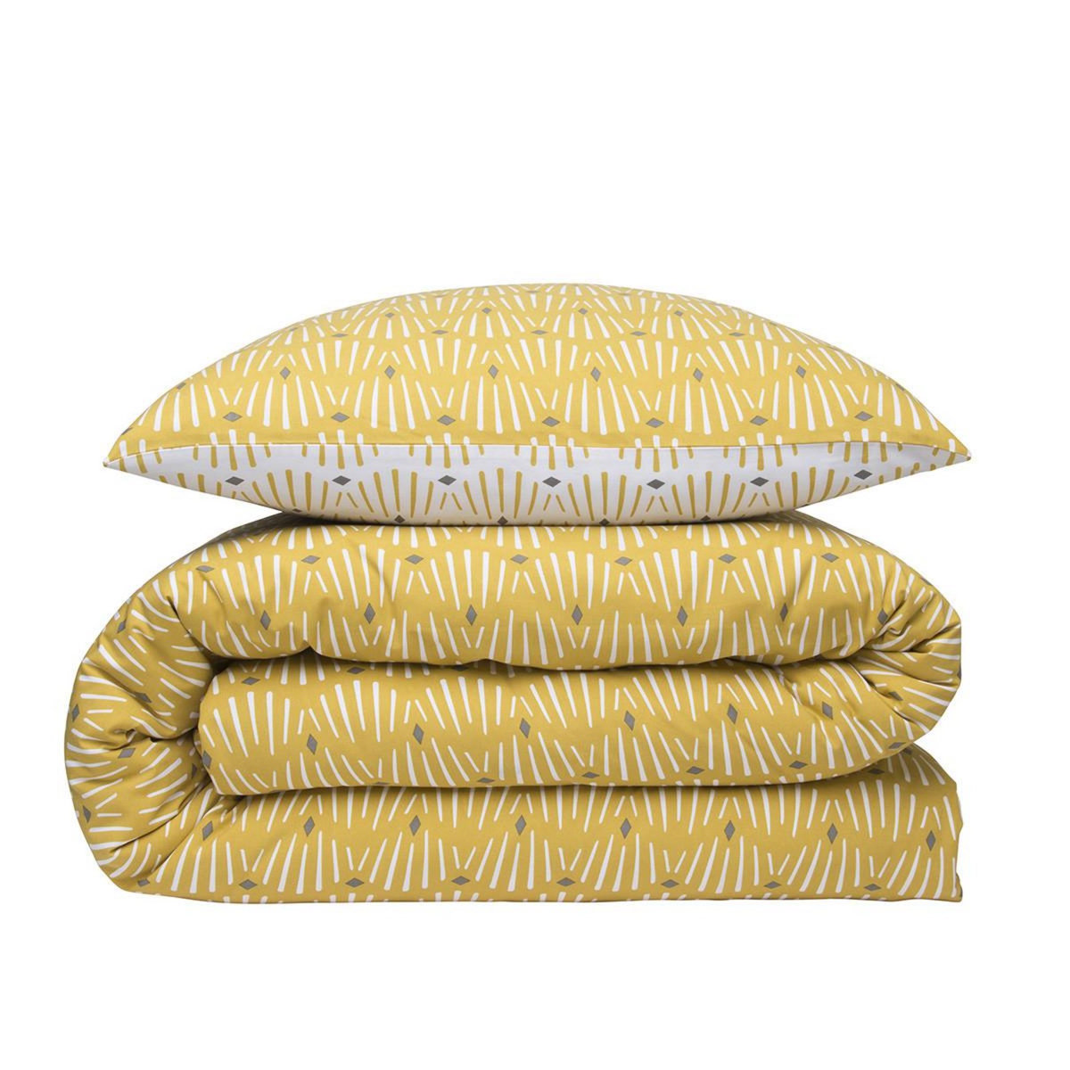 FUTURE HOME Parure de lit 2 personnes réversible en polycoton