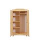 Voir la diapositive 5 : Armoire rustique en pin massif 2 portes  L104cm BASTIAN