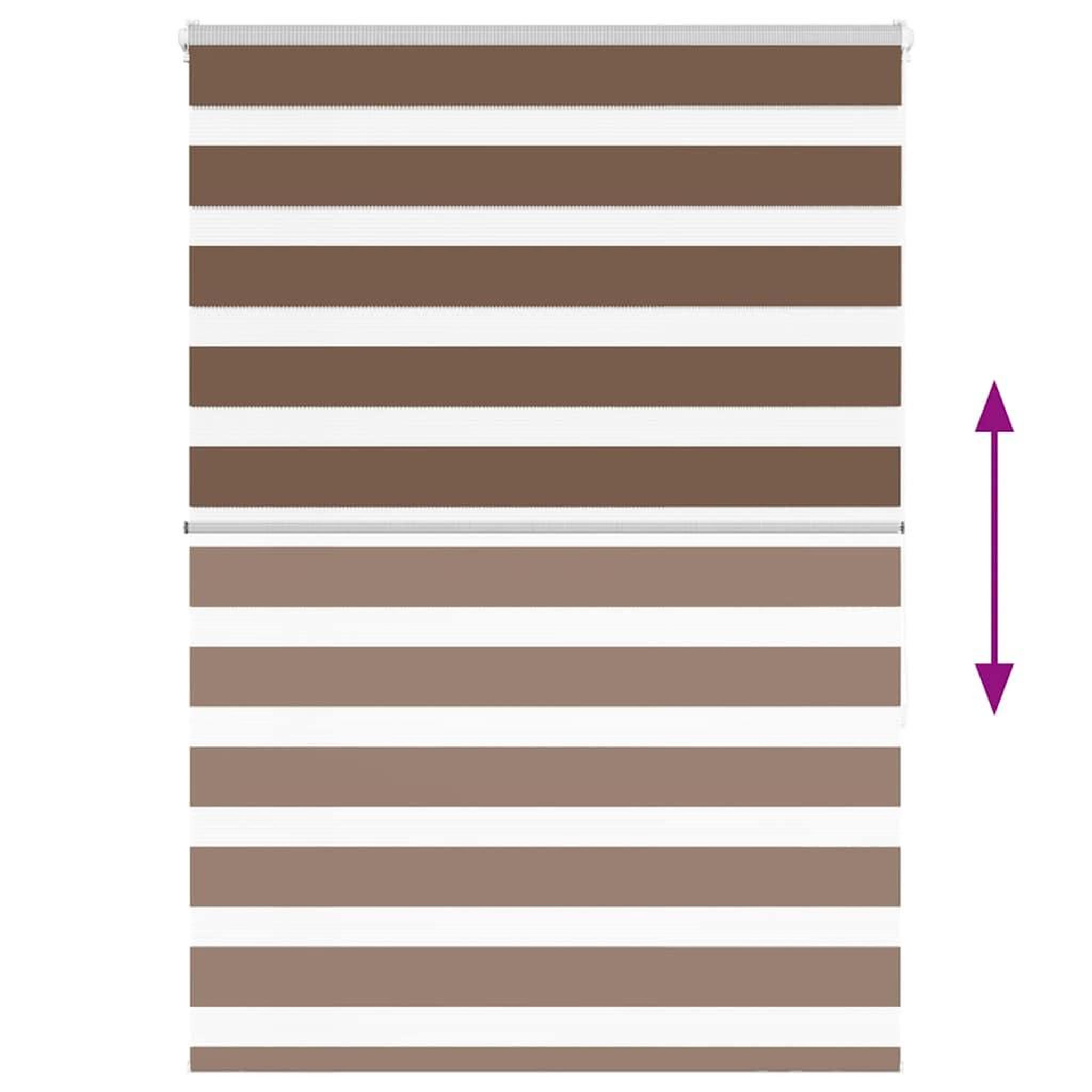 Voir la diapositive 5 : VIDAXL Store zebre marron 100x150 cm largeur du tissu 95,9cm polyester