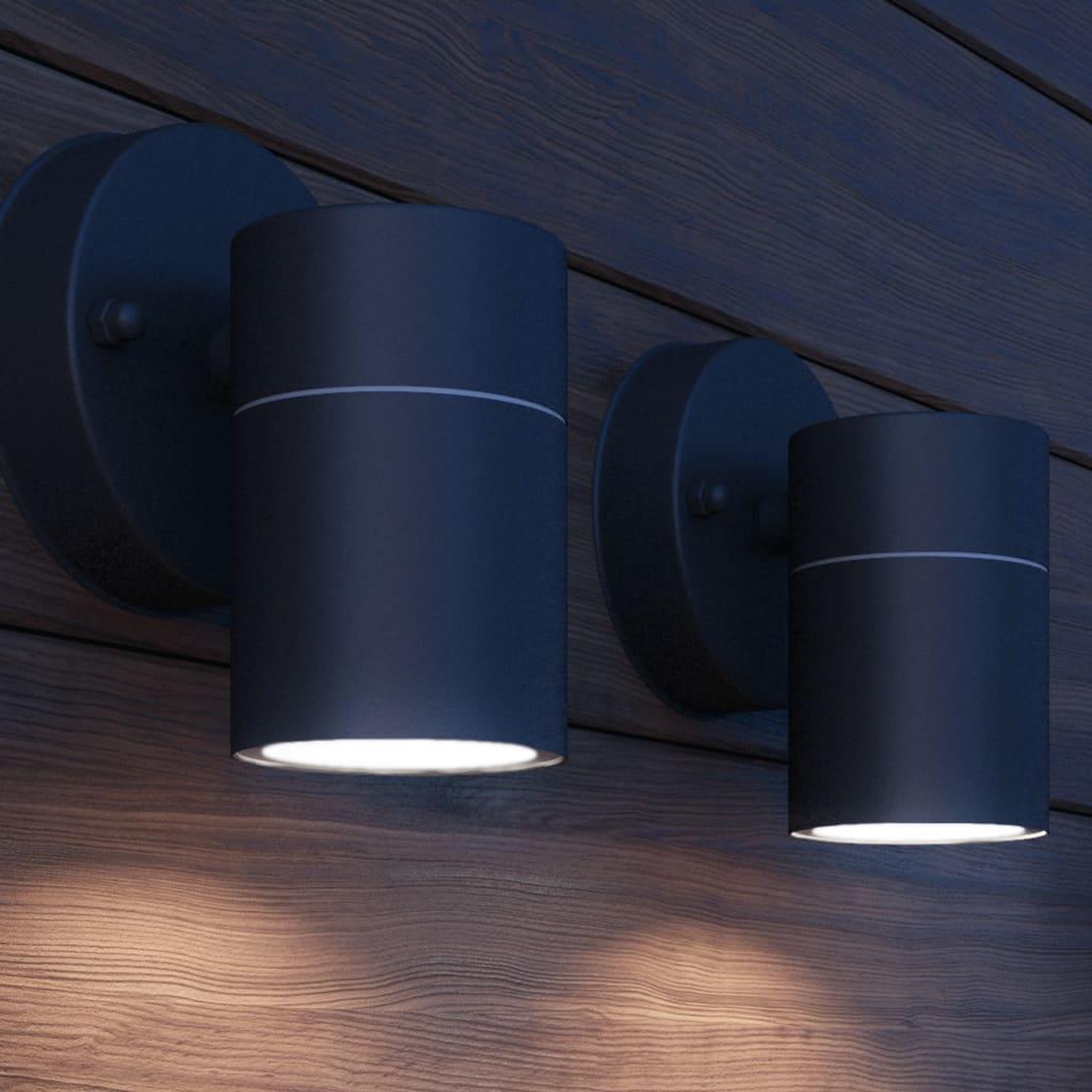 Voir la diapositive 3 : VIDAXL Applique murale LED d'exterieur 2 pcs Acier