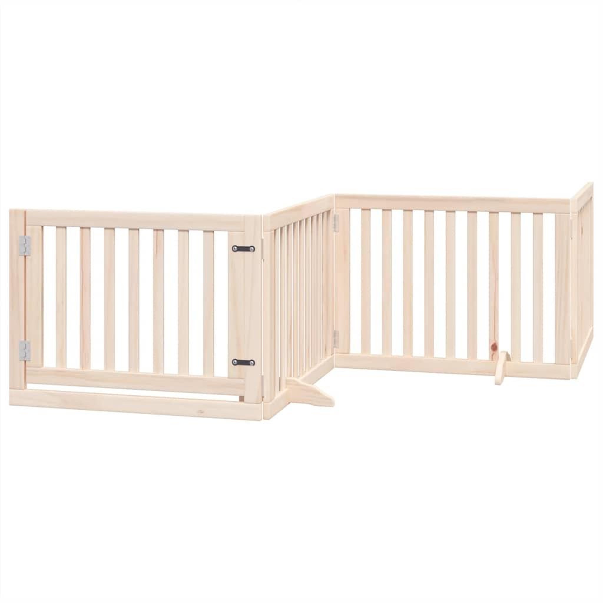 Voir la diapositive 3 : VIDAXL Barriere pour chien porte pliable 12 panneaux bois de peuplier