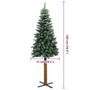 Voir la diapositive 4 : VIDAXL Sapin de Noël mince bois veritable et neige blanche vert 180 cm