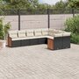 Voir la diapositive 1 : VIDAXL Salon de jardin 9 pcs avec coussins noir resine tressee